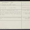 Lanark, Castlegate Port, NS84SE 20, Ordnance Survey index card, Recto