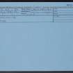 Corehouse, NS84SE 45, Ordnance Survey index card, Recto
