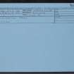 Bonnington Pavilion, NS84SE 57, Ordnance Survey index card, Recto
