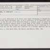 Lanark, St Patrick's Well, NS84SE 63, Ordnance Survey index card, Recto