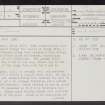 Black Hill, Lesmahagow, NS84SW 2, Ordnance Survey index card, page number 1, Recto