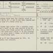 Blackhill, NS84SW 6, Ordnance Survey index card, page number 1, Recto