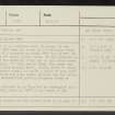 Bonnybridge, Motte, NS87NW 2, Ordnance Survey index card, page number 1, Recto