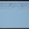 High Bonnybridge, Firebrick Works, NS87NW 16, Ordnance Survey index card, Recto