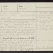 Slamannan, Motte, NS87SE 1, Ordnance Survey index card, Recto