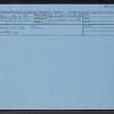 Fannyside Toll, NS87SW 2, Ordnance Survey index card, Recto