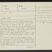 Dunmore Park, Elphinstone Tower, Airth Tower, NS88NE 4, Ordnance Survey index card, page number 1, Recto