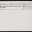 Dunmore Pottery, NS88NE 44, Ordnance Survey index card, Recto