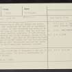 Gallamuir, NS88NW 3, Ordnance Survey index card, Recto