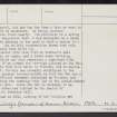 Arthur's O'On, Stenhouse, NS88SE 5, Ordnance Survey index card, page number 2, Verso