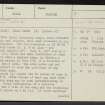 Carmuirs 'D', 'E', 'F', NS88SE 22, Ordnance Survey index card, page number 1, Recto