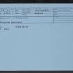 Falkirk, Camelon, NS88SE 71, Ordnance Survey index card, Recto