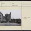 Torwood Castle, NS88SW 3, Ordnance Survey index card, page number 1, Recto