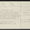 Wheatlands, NS88SW 12, Ordnance Survey index card, Recto