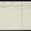 Dunipace Park, Dovecot, NS88SW 19, Ordnance Survey index card, page number 3, Recto