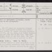 Wester Carmuirs, NS88SW 27, Ordnance Survey index card, page number 1, Recto