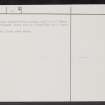 Wester Carmuirs, NS88SW 27, Ordnance Survey index card, page number 2, Verso