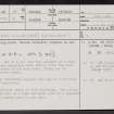 Wester Carmuirs, NS88SW 29, Ordnance Survey index card, page number 1, Recto