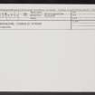 Bonnybridge, Columbian Foundry, NS88SW 37, Ordnance Survey index card, Recto