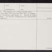 Alva Glen, NS89NE 10, Ordnance Survey index card, page number 2, Recto