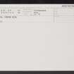 Alva, Strude Mill, NS89NE 26, Ordnance Survey index card, Recto