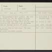 Blackhill, 'Highlandman's Well', NS89NW 2, Ordnance Survey index card, Recto