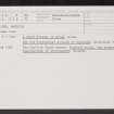 Alloa, Mars Hill, NS89SE 8, Ordnance Survey index card, Recto