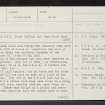 Alloa, Mars Hill, NS89SE 9, Ordnance Survey index card, page number 1, Recto