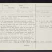 Battle Of Bannockburn, NS89SW 11, Ordnance Survey index card, Recto