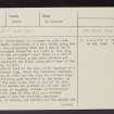 Steuarthall, NS89SW 20, Ordnance Survey index card, page number 1, Recto