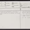 Bannockburn East, NS89SW 22, Ordnance Survey index card, page number 1, Recto