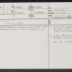 Bannockburn, NS89SW 23, Ordnance Survey index card, page number 1, Recto