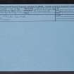 Little Clyde, NS91NE 6, Ordnance Survey index card, Recto