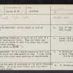 Little Clyde, NS91NE 6, Ordnance Survey index card, Recto