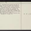 Little Clyde, NS91NE 7, Ordnance Survey index card, page number 2, Verso