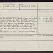 Wandel Dyke, NS92NE 6, Ordnance Survey index card, Recto