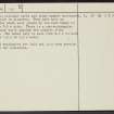 Moor Plantation, NS92NW 10, Ordnance Survey index card, page number 2, Recto