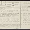 Crawford Castle, NS92SE 3, Ordnance Survey index card, page number 1, Recto