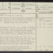 Midlock Water, NS92SE 9, Ordnance Survey index card, page number 1, Recto