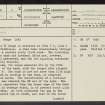 Normangill, NS92SE 11, Ordnance Survey index card, page number 1, Recto