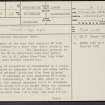 Black Hill, Crawfordjohn, NS92SW 1, Ordnance Survey index card, page number 1, Recto