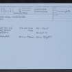 Black Hill, Crawfordjohn, NS92SW 1, Ordnance Survey index card, Recto