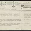 Kirkton, NS92SW 19, Ordnance Survey index card, page number 1, Recto
