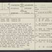 Covington Tower, NS93NE 3, Ordnance Survey index card, page number 1, Recto