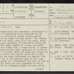 Park Knowe, NS93NE 9, Ordnance Survey index card, page number 1, Recto