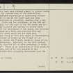 Park Knowe, NS93NE 9, Ordnance Survey index card, page number 2, Recto