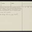 Park Knowe, NS93NE 9, Ordnance Survey index card, page number 3, Recto