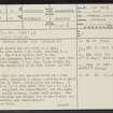 Fatlips Castle, NS93SE 5, Ordnance Survey index card, page number 1, Recto