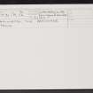 Lamington, The Parsonage, NS93SE 42, Ordnance Survey index card, Recto