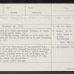 Carnwath House, NS94NE 6, Ordnance Survey index card, Recto